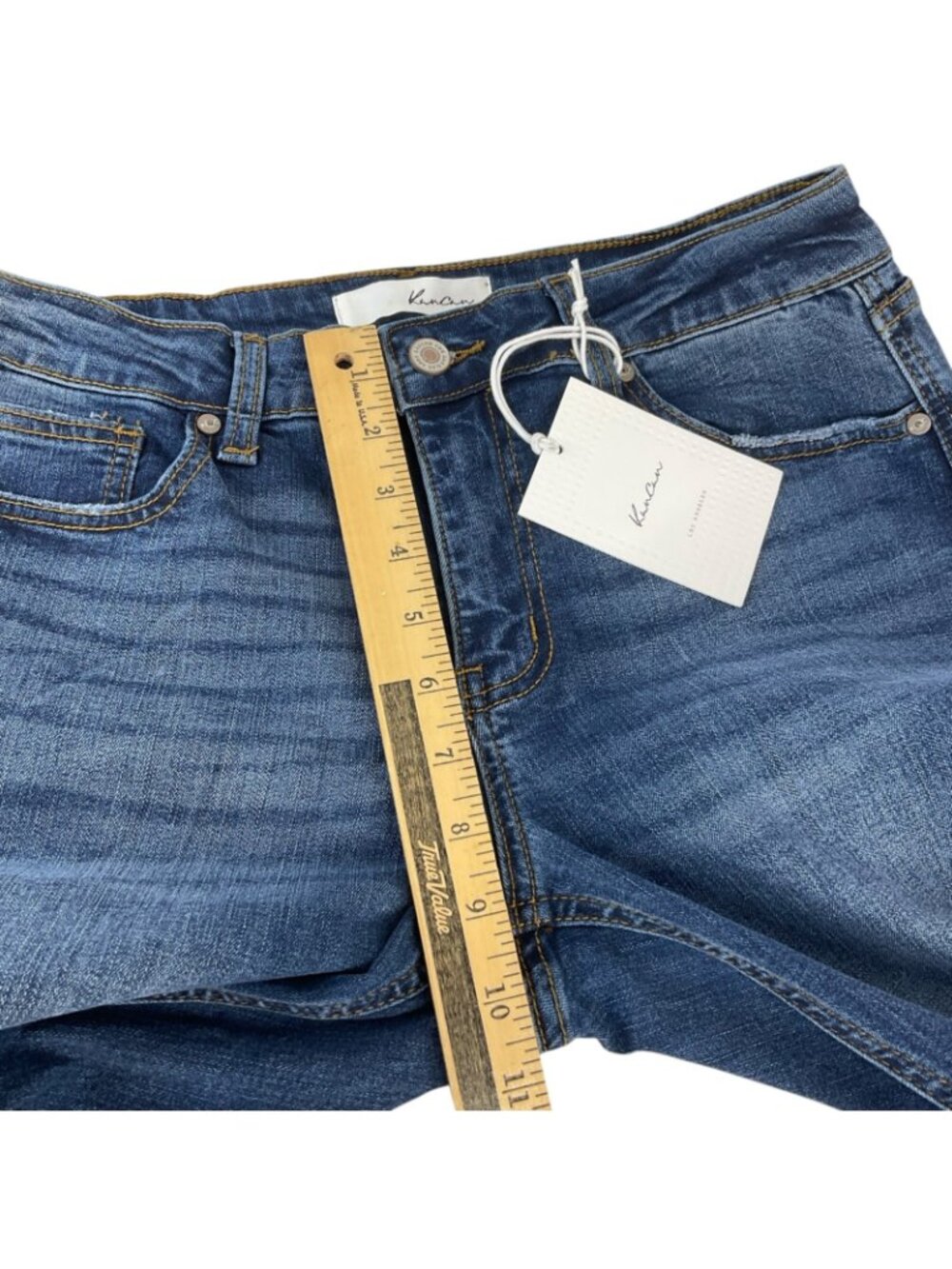 KanCan Jeans Womens Sz 8 Dark Indigo Mid Rise Bootcut Stretch Denim Nwt $80 - Picture 8 of 11